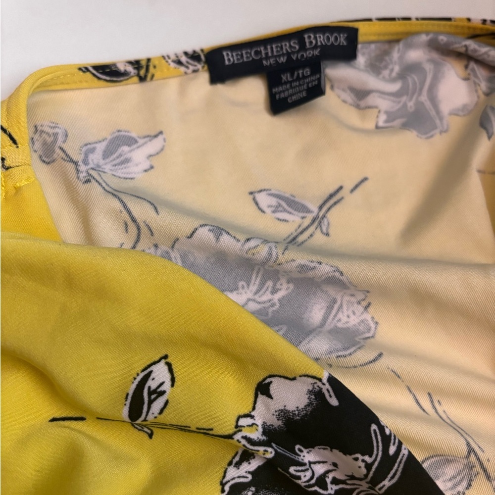 Short Sleeve Cold Shoulder Floral Yellow Jumpsuit Summer Romper size XL - Picture 4 of 4